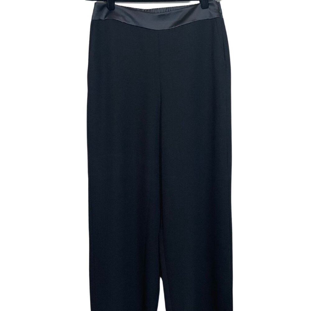 Gibson x Hi Sugarplum! High Waist Wide Leg Black Holiday Pants Petite Medium